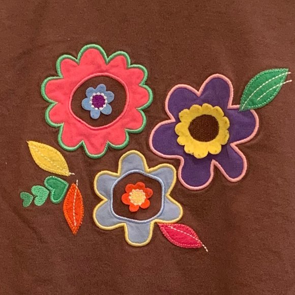 Hanna Andersson Brown Long Sleeved Floral Top - Picture 4 of 4